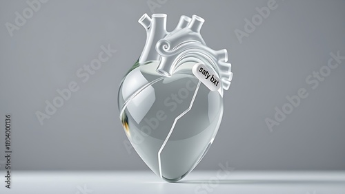 statin. An abstract glass sculpture of a human heart, with a single statin pill balanced on its top. event programs, museum guides, designed for cultural heritage projects and event programs.