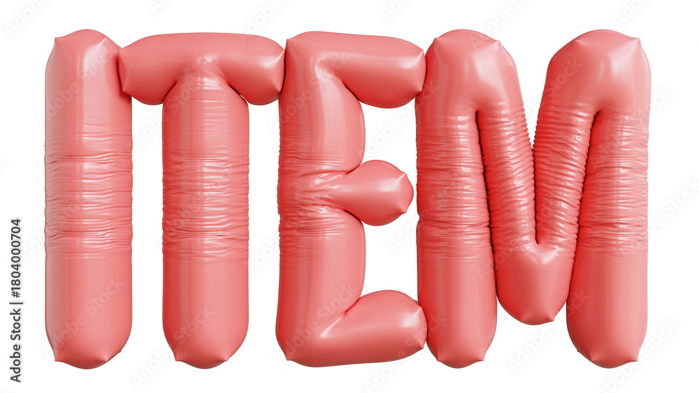 Obraz premium 3d Render Item Text Balloons Celebration Banner