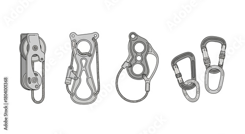 Climbing and Rappelling Gear Set