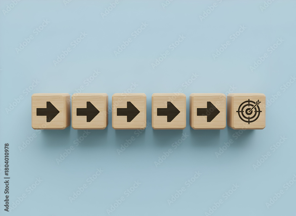 Fototapeta premium Visualize your goals with this inspiring visual of arrows leading to success target