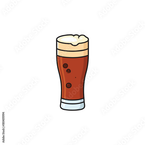 Refreshing dark beverage illustration offering visual metaphor for celebration and social