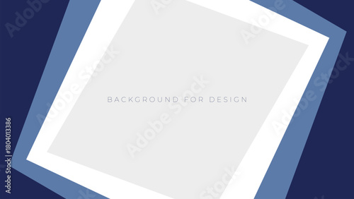 Abstract blue geometric background with overlapping tilted frames and central copy space for a corporate business presentation or website design