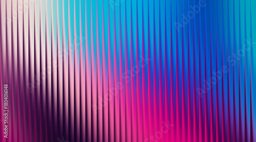 Colorful abstract vertical ribbed texture with pink blue and cyan gradient background