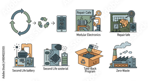 Electronics Recycling Circular Economy, Repair Cafe, Sustainable Technology