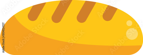 Delicious looking freshly baked loaf of bread, perfect for representing bakery, food, and culinary themes