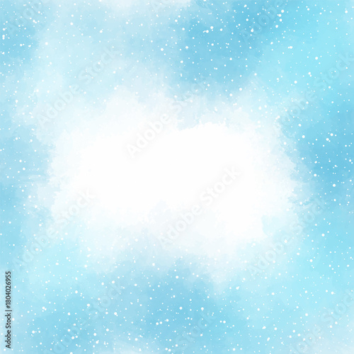 Hand painted Christmas background with snowflake overlay