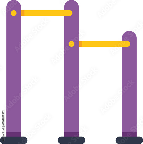 Pull up bars stand ready for exercise in an outdoor gym setting, promoting fitness and well being