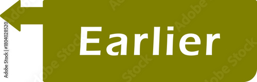 Earlier Arrow Tag Label – Vector Graphic