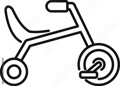 Children's tricycle with pedals and handlebars promoting outdoor fun and exercise