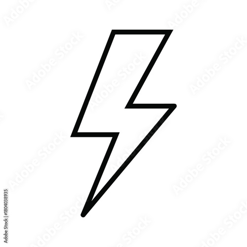 Simple outline of a lightning bolt icon