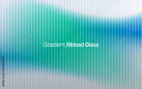 Gradient ribbed fractal glass texture pattern. gradient reflections in abstract background design