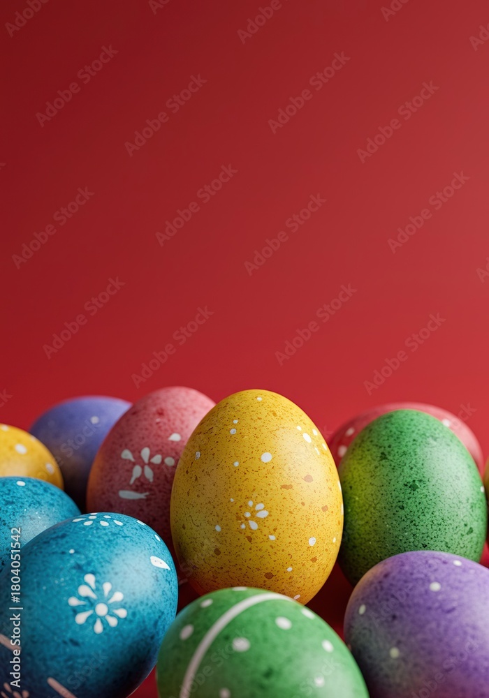 custom made wallpaper toronto digitalA vibrant and festive background featuring an array of beautifully decorated eggs in various colors and patterns, perfect for spring celebrations ,inviting ,celebration ,pastel