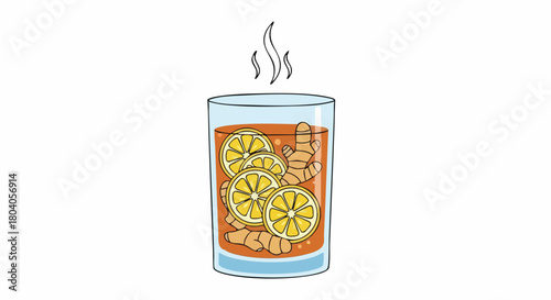 Steaming Hot Turmeric Lemon Tea