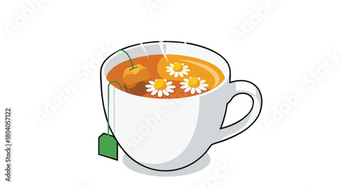 Serene Tea Time with Floral Infusion