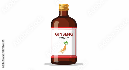 Ginseng Tonic Bottle with Label