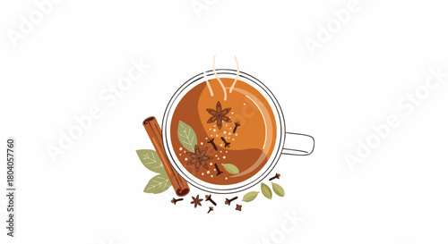 Cozy Spiced Tea in a Clear Mug