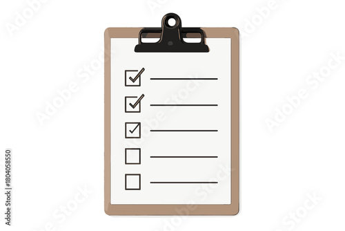 Clipboard with checklist and three completed tasks