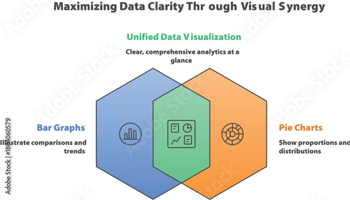 Data Synergy: A visual exploration of data visualization, showcasing the harmonious integration of bar graphs and pie charts for clear, concise analysis.