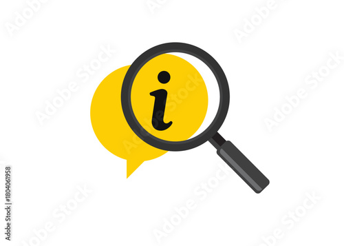 Information Flat Icon Stock Illustration.