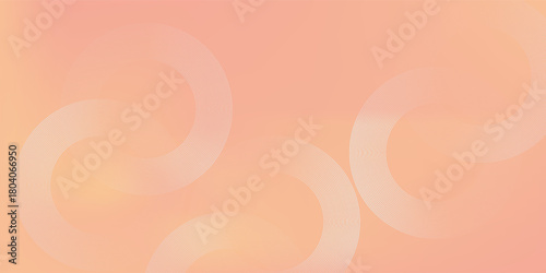 Soft pink and orange gradient vector background, featuring subtle circular line patterns. Pink vector background in calm and modern texture.