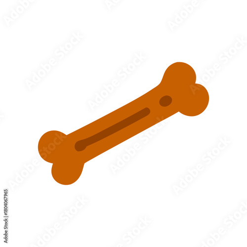 Colored Flat Illustration of a Dog Treat