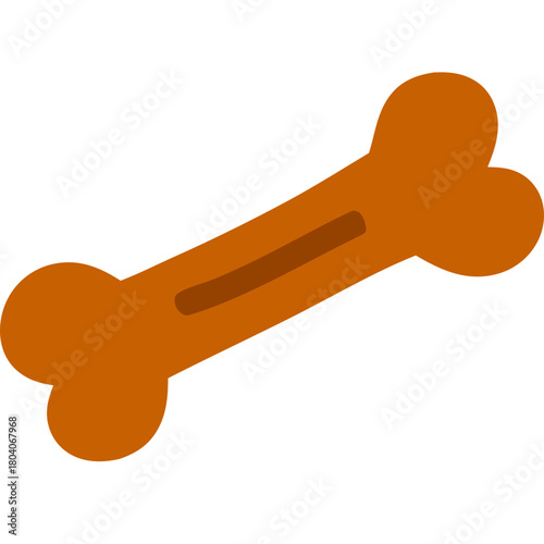 Colored Flat Illustration of a Dog Treat