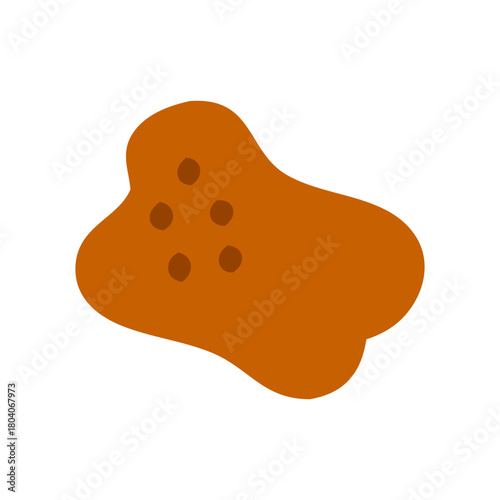 Colored Flat Illustration of a Dog Treat