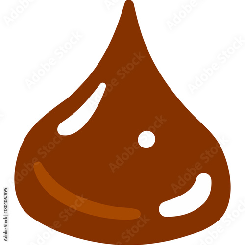 Colored Flat Illustration of a Chocolate Kisses