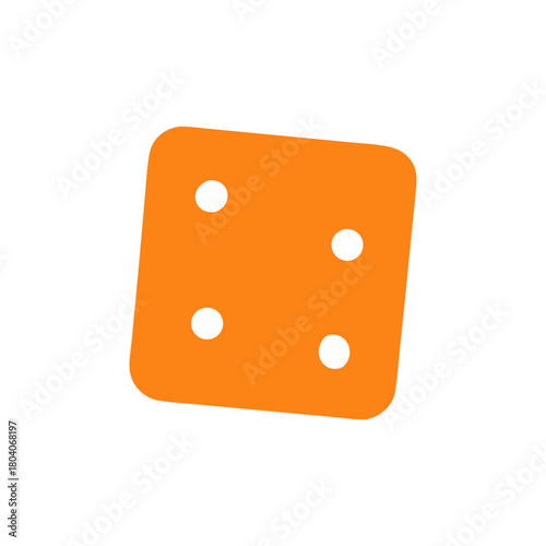 Colored Flat Illustration of a Cookie Biscuit