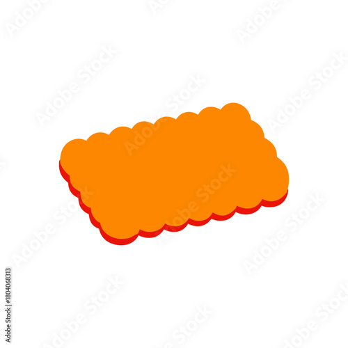 Colored Flat Illustration of a Cookie Biscuit