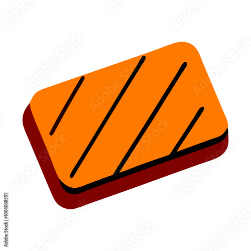 Colored Flat Illustration of a Cookie Biscuit