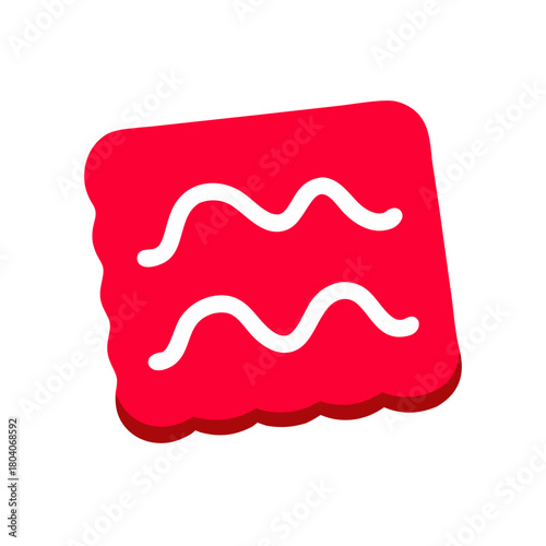 Colored Flat Illustration of a Cookie Biscuit