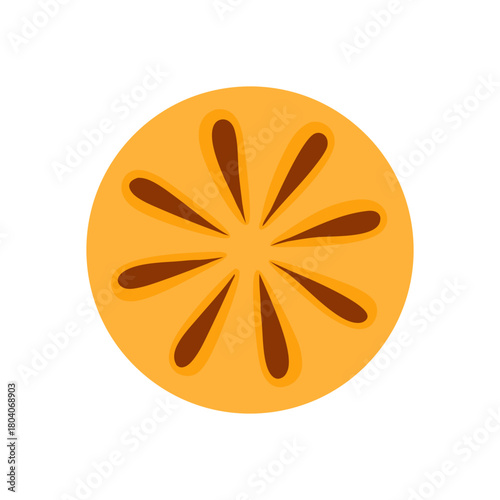 Colored Flat Illustration of a Cookie Biscuit