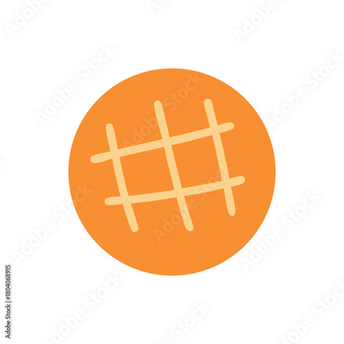 Colored Flat Illustration of a Cookie Biscuit