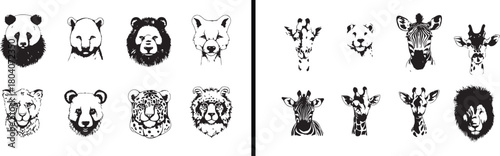Wildlife animal illustration, jungle creature vector, forest animals artwork, safari wildlife drawing, exotic animal sketch, nature exploration art, wild jungle vector, hand drawn wildlife clipart, tr