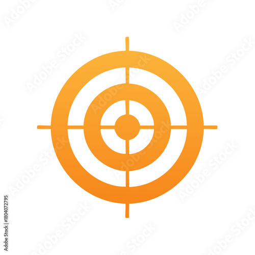 Orange target symbol with crosshairs centered. Symbolizes focus, strategy, and accuracy.