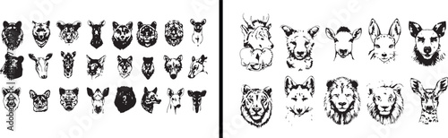 Wildlife animal illustration, jungle creature vector, forest animals artwork, safari wildlife drawing, exotic animal sketch, nature exploration art, wild jungle vector, hand drawn wildlife clipart, tr