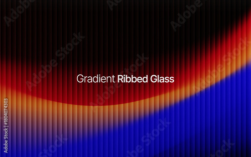 Gradient ribbed glass texture. ribbed fractal glass texture pattern.