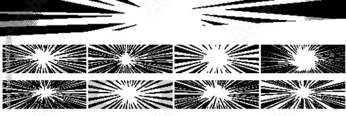 Comic-inspired anime burst background with clean vector lines and manga energy. A perfect effect for dynamic manga background.