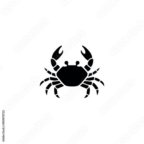 Walking Crab Icon Silhouette