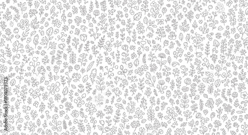 Seamless pattern of various nature and environmental line icons.