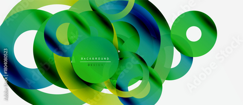 Abstract vector illustration. Overlapping colorful shapes create dynamic composition. Modern design element for backgrounds, banners.