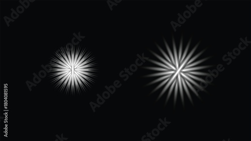 Abstract White Starburst Light Effect Background