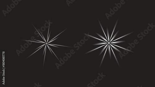 Abstract Light Bursts Digital Graphic Element