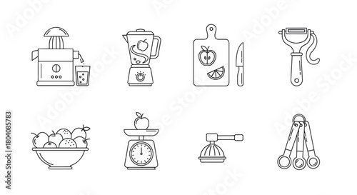 Kitchen Tools and Appliances Utensils, Gadgets, and Cooking Equipment Illustrations