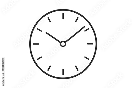 Simple outline icon of an analog clock face representing time management and deadlines