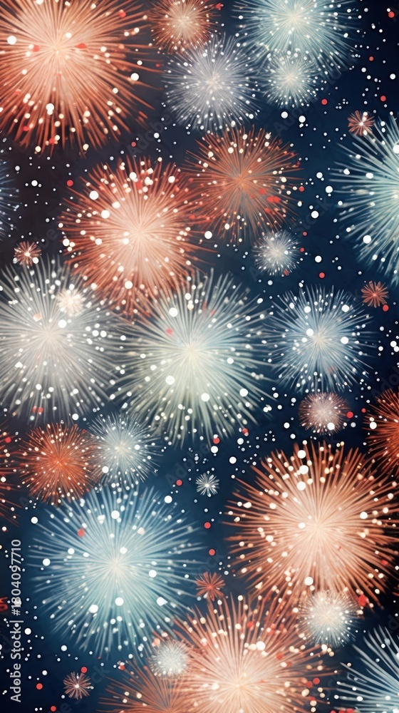 Fototapeta premium Firework pattern mobile wallpaper fireworks outdoors night.