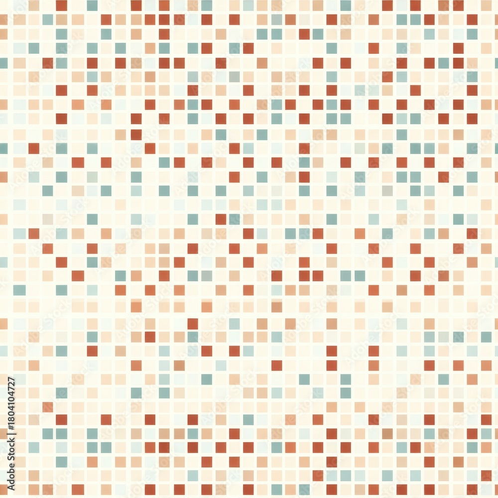 Fototapeta premium Abstract Geometric Mosaic Pattern in Earth Tones - Modern Tile Background.