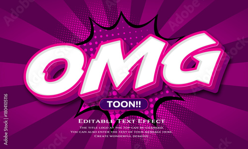 [Editable Text Effect Logo] ”Wild Omg Logo” The title logo style is a Overlapping logo on a radial background and cool speech bubbles.