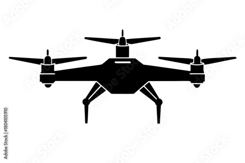 Drone camera icon silhouette vector, Drone  black symbol
